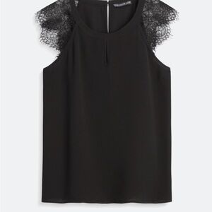 41 Hawthorn Black Lace Detail Top